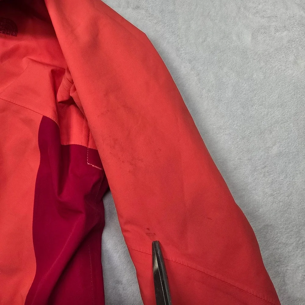 The North Face Hyvent Jacket‎ Womens Small Peach Orange Hood Rain Windbreaker
